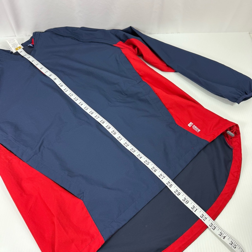 Majestic Cool Base Men's M 1/4 Zip Pullover Blue Red Jacket Removable Sleeves - Picture 16 of 16